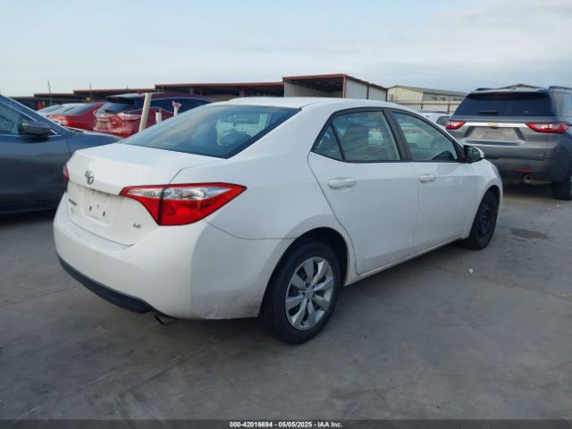 2T1BURHE1GC670299 Toyota COROLLA LE