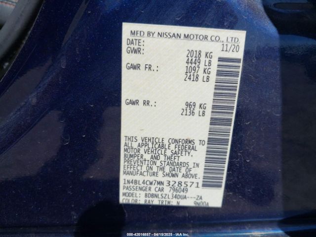 2021 NISSAN ALTIMA 1N4BL4CW7MN328571 Photo 8
