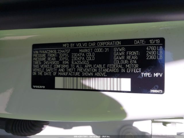 YV4AC2HK6L2244707 Volvo Xc40 T4 Momentum