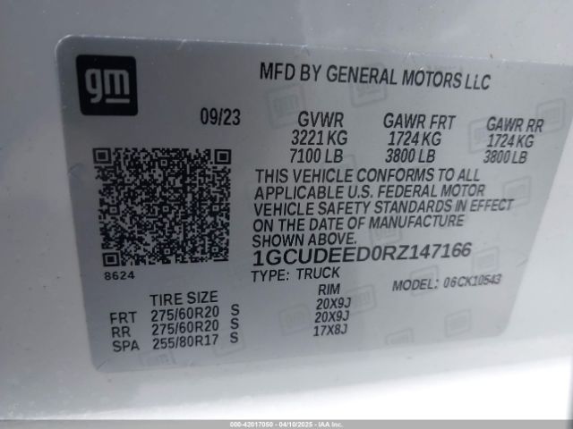 1GCUDEED0RZ147166 Chevrolet Silverado 1500 4wd  Short Bed Rst