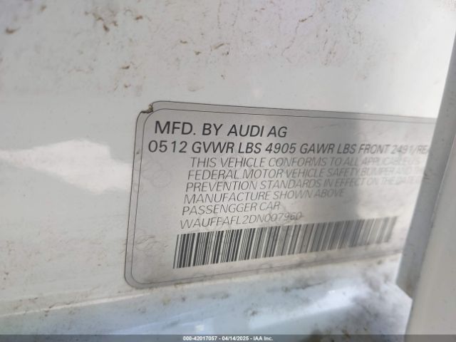 2013 AUDI A4 WAUFFAFL2DN007960 Photo 8