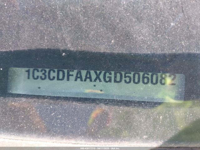 1C3CDFAAXGD506082 Dodge DART SE