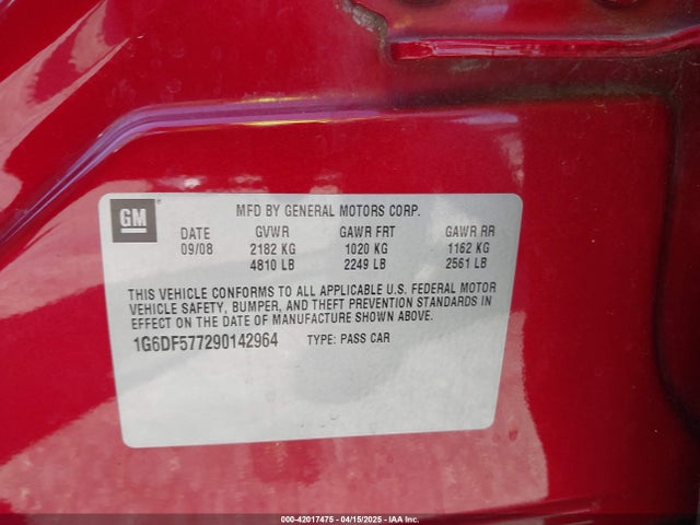 2009 CADILLAC CTS 1G6DF577290142964 Photo 8
