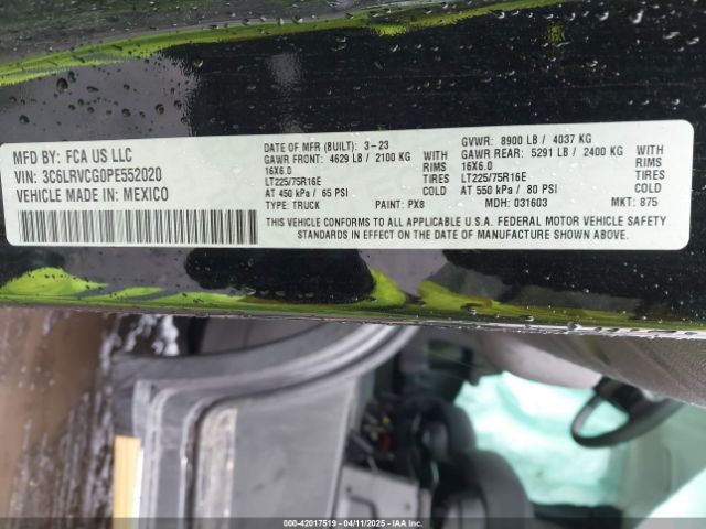 3C6LRVCG0PE552020 RAM Promaster 2500 High Roof 136 Wb