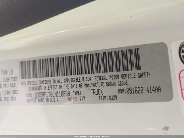 RAM 2020 2020 1C6SRFJT6LN116859 Image 9