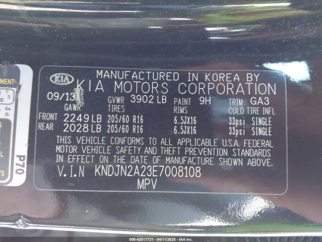 KNDJN2A23E7008108 KIA Soul