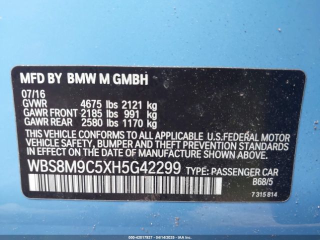 2017 BMW M3 WBS8M9C5XH5G42299 Photo 8