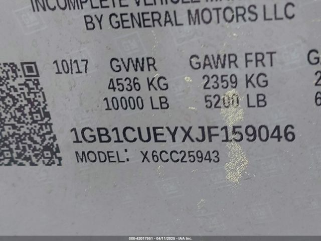 1GB1CUEYXJF159046 Chevrolet Silverado 2500hd Wt