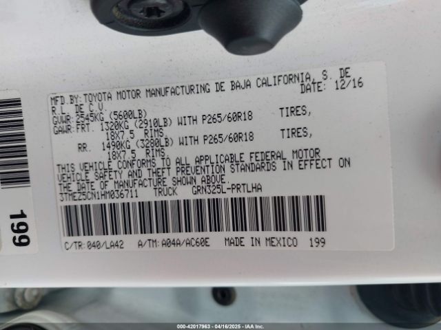 3TMEZ5CN1HM036711 Toyota 2gr-fks