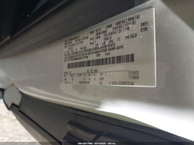 1FTYR3XM6JKA17734 Ford Transit-250