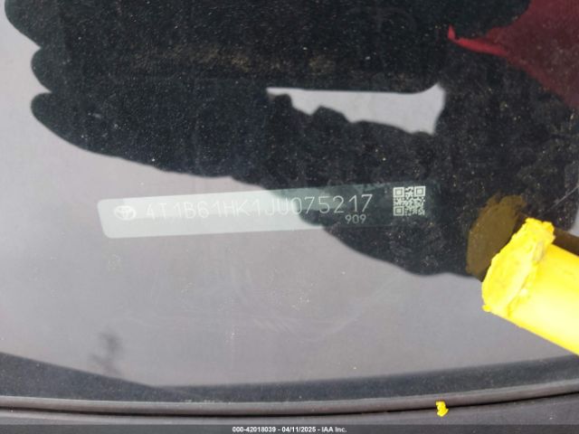 4T1B61HK1JU075217 Toyota CAMRY XSE