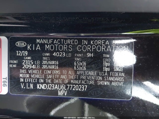 KNDJ23AU6L7720237 KIA SOUL LX