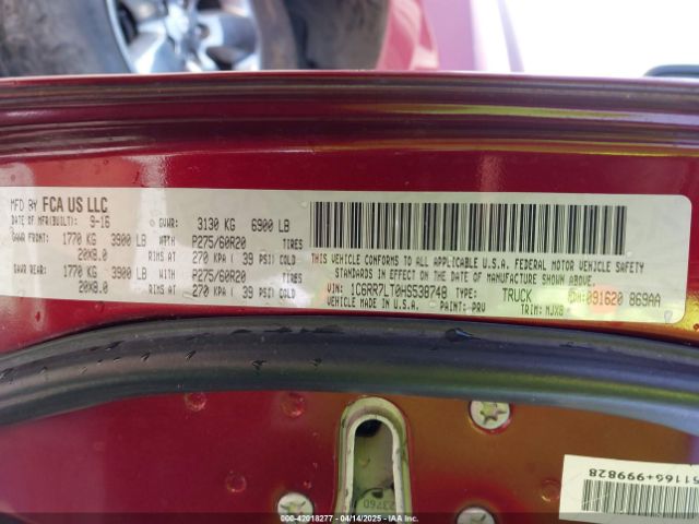 2017 RAM 1500 1C6RR7LT0HS538748 Photo 8