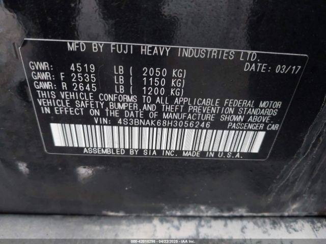 4S3BNAK68H3056246 Subaru Legacy 2.5i Limited