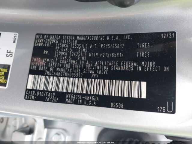 7MUCAABG7NV005913 Toyota Corolla Cross Le