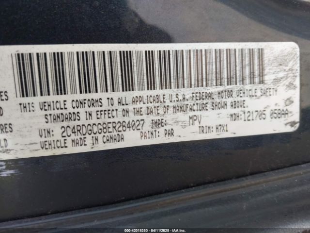 2C4RDGCG8ER264027 Dodge Grand Caravan Sxt