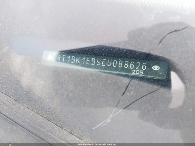 4T1BK1EB9EU088626 Toyota AVALON XLE