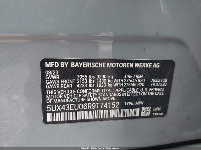 5UX43EU06R9T74152 BMW X5 Phev Xdrive50e