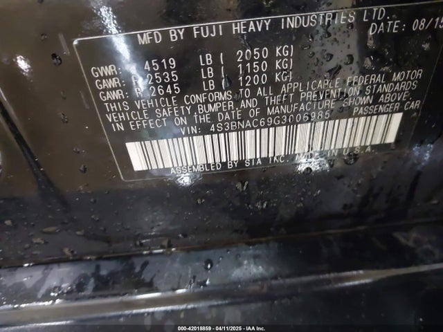 4S3BNAC69G3006985 Subaru Legacy 2.5i Premium