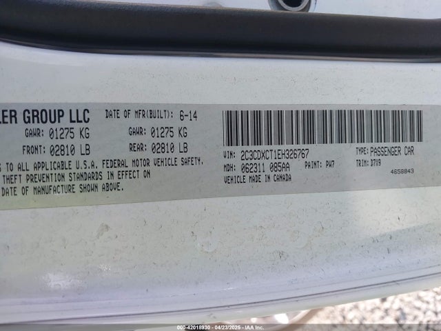2C3CDXCT1EH326767 Dodge 2014