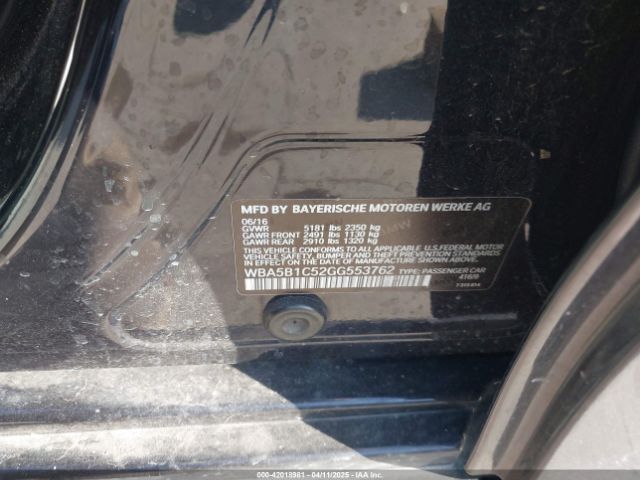 WBA5B1C52GG553762 BMW 535i