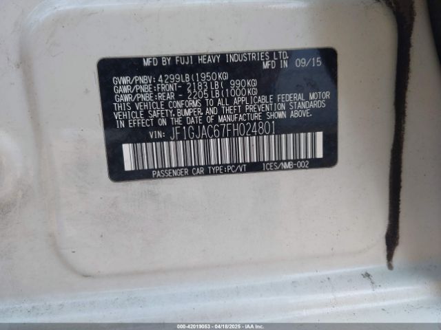 JF1GJAC67FH024801 Subaru Impreza 2.0i Premium