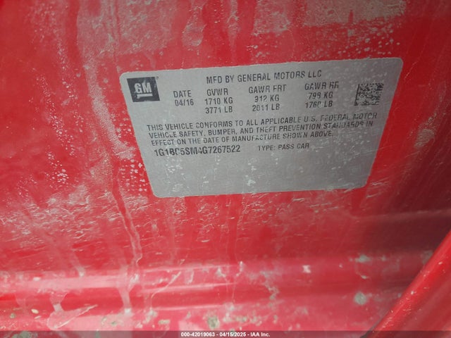 Chevrolet Cruze Ls Auto 2016 1G1BC5SM4G7267522 Image 7