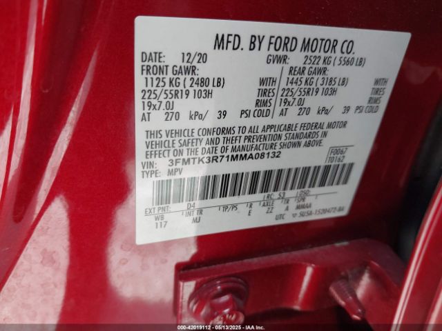 2021 FORD MUSTANG MACH-E 3FMTK3R71MMA08132 Photo 8