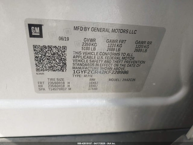2019 CADILLAC XT4 1GYFZCR42KF228986 Photo 8