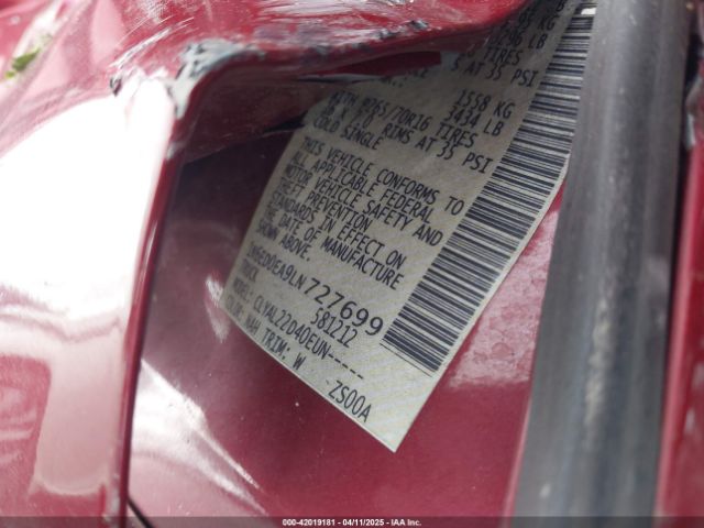 1N6ED0EA9LN727699 Nissan Frontier Sv 4x2