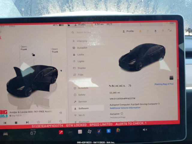 5YJ3E1EA4PF433774 Tesla Model 3 Rear-wheel Drive