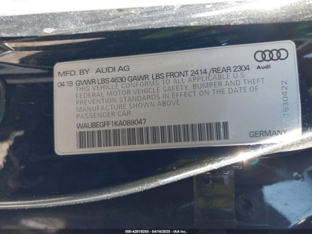 2019 AUDI A3 WAUBEGFF1KA088047 Photo 8