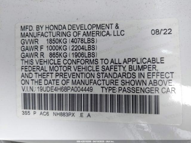 19UDE4H68PA004449 Acura Integra A-spec Technology
