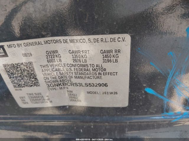 3GNKBCRS3LS532906 Chevrolet Blazer Fwd 2lt