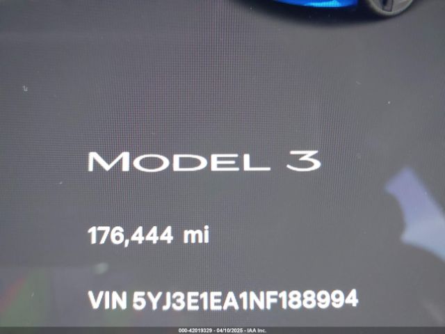 5YJ3E1EA1NF188994 Tesla Model 3 Rear-wheel Drive