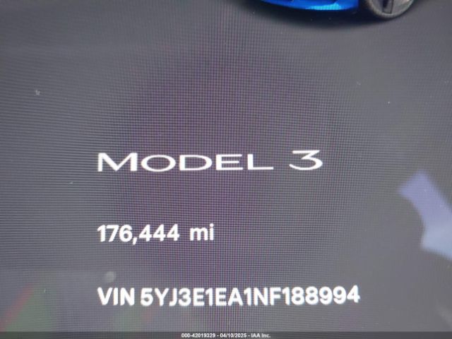 5YJ3E1EA1NF188994 Tesla Model 3 Rear-wheel Drive