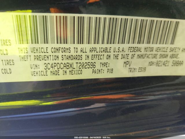 3C4PDCABXLT202596 Dodge Journey Se Value