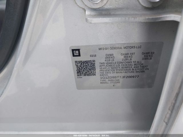1G1ZD5ST7JF200977 Chevrolet lfv - direct injection, variable valve timing, gen 1