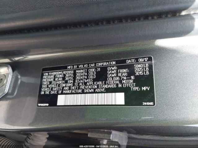 YV4BR0DM1J1012856 Volvo Xc60 Hybrid T8 R-design
