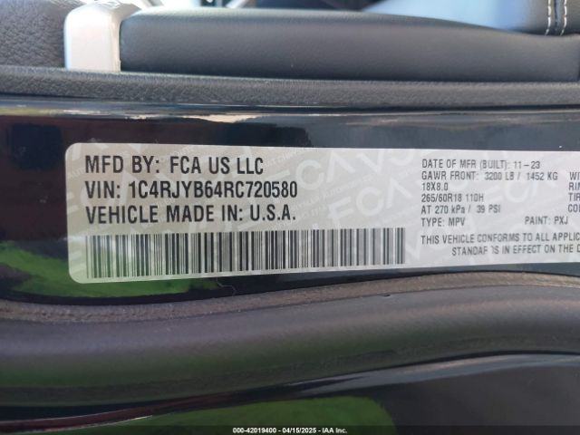 1C4RJYB64RC720580 Jeep Grand Cherokee 4xe