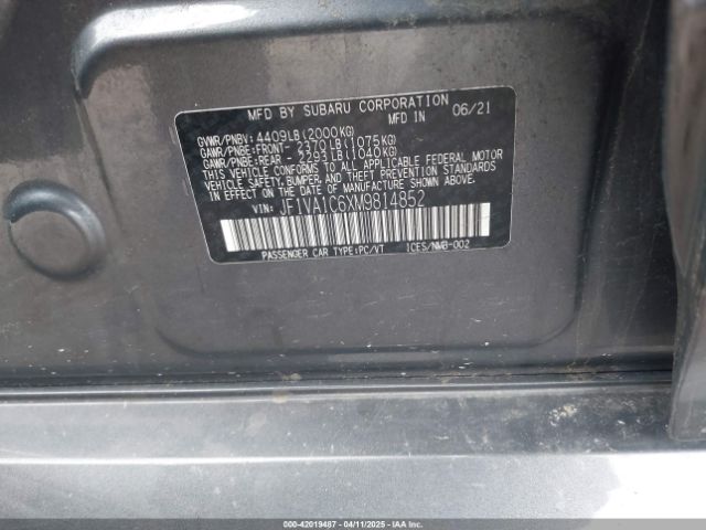 JF1VA1C6XM9814852 Subaru Wrx Premium