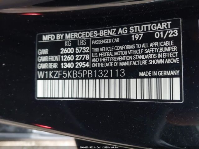 W1KZF5KB5PB132113 Mercedes-Benz E 450 4matic