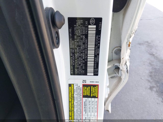 4T1G11AKXLU965667 Toyota CAMRY SE