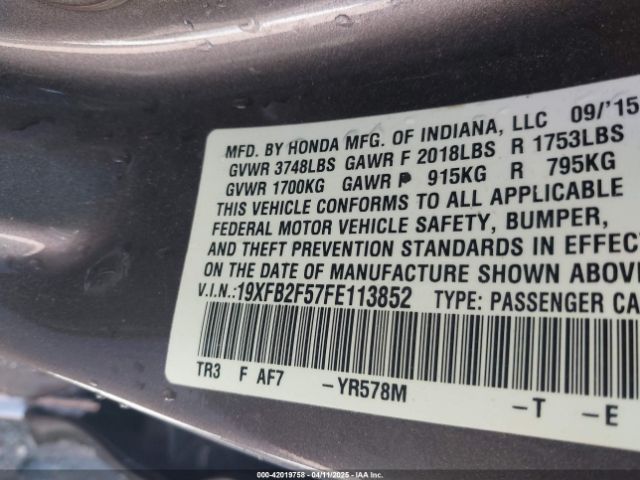 19XFB2F57FE113852 Honda Civic Lx