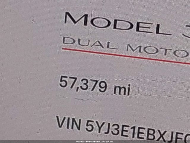5YJ3E1EBXJF055203 Tesla Model 3 Long Range/performance