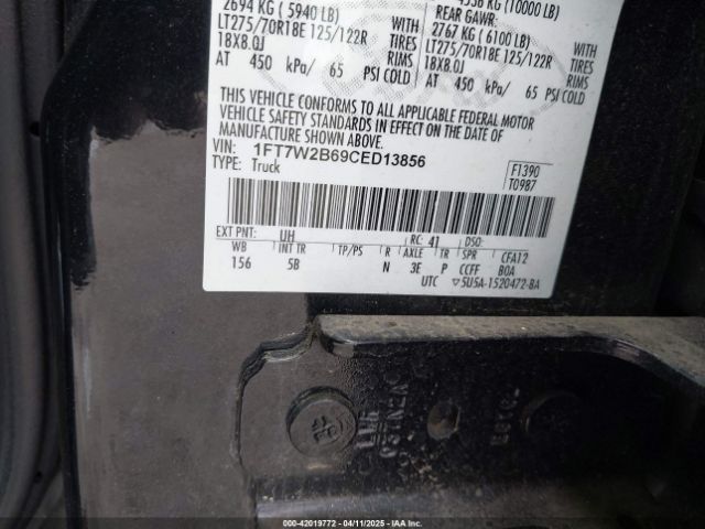 2012 FORD F-250 1FT7W2B69CED13856 Photo 8