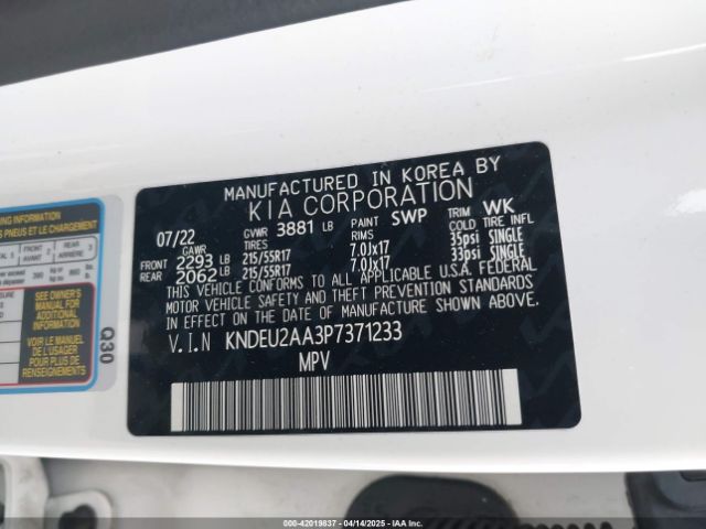 KNDEU2AA3P7371233 KIA SELTOS S