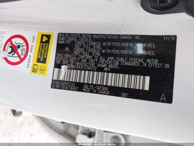 Lexus RX 350 2015 2T2BK1BA2FC294722 Image 9