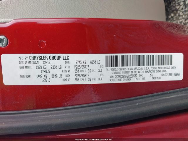 2C4RC1BG7ER256597 Chrysler Town and Country