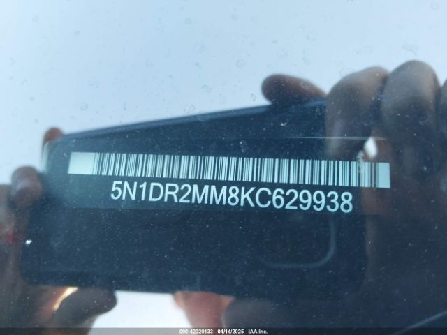 5N1DR2MM8KC629938 Nissan Pathfinder Sl